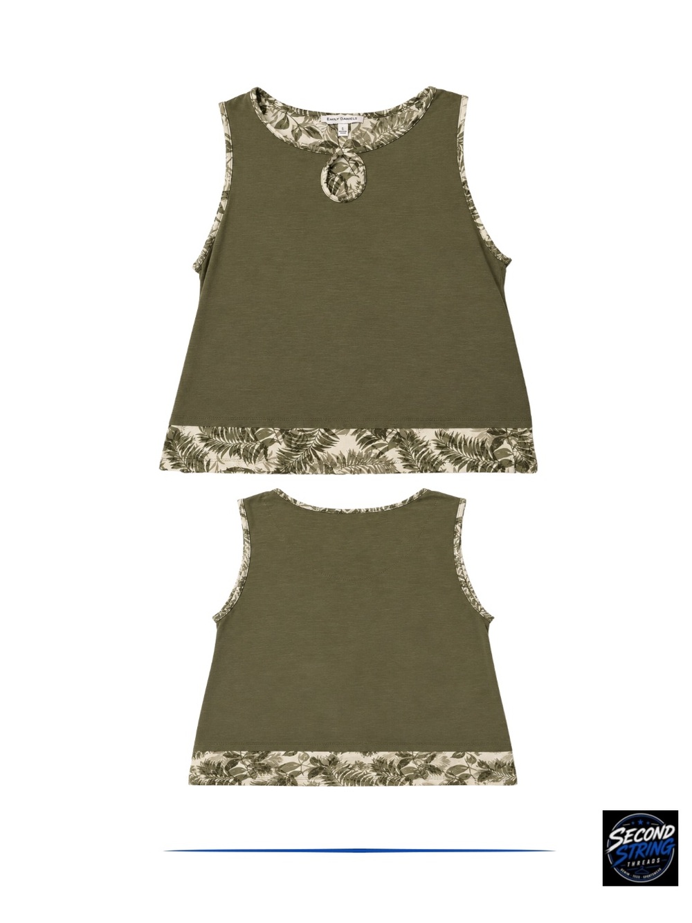 Girls' Olive Green Emily Daniel’s sleeveless tank